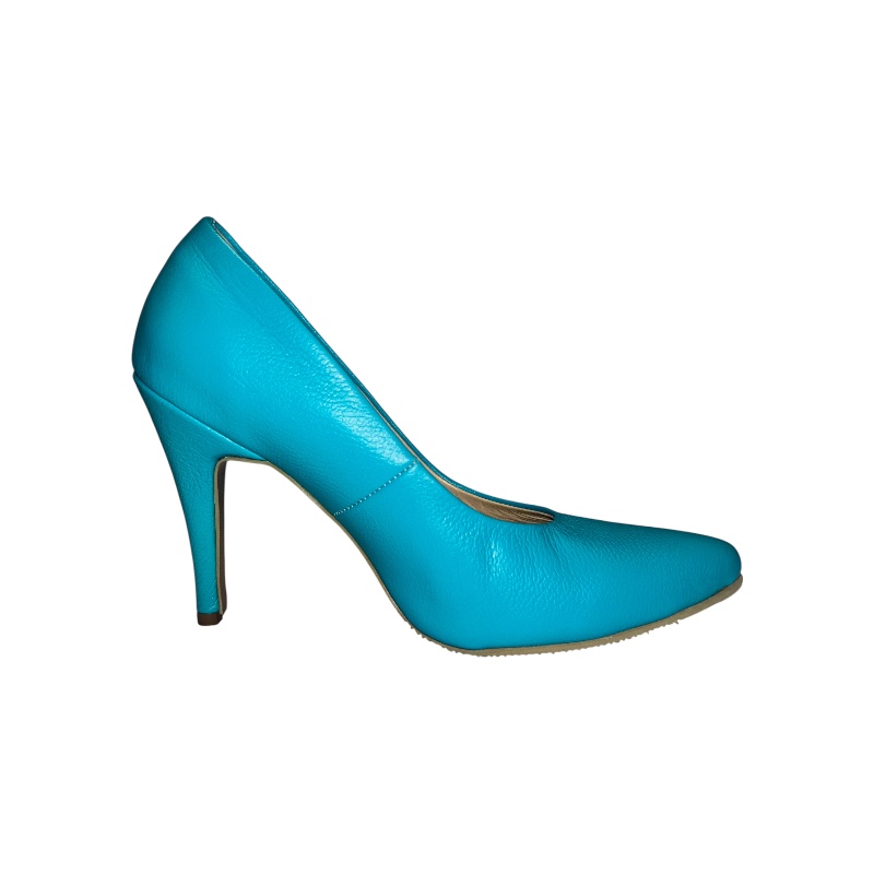Zapato en cuero Reina 417 Agua Marina Gabi Arenas